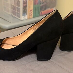 Misomo Elegant Black Women's Block 3.5 Inch Heel Shoes
